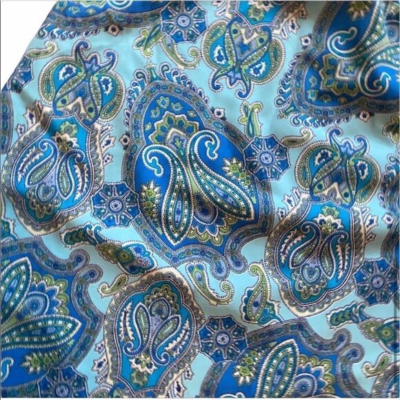 Wrapper brand women’s skirt paisley boho teal blue green unsized one size - Picture 3 of 3